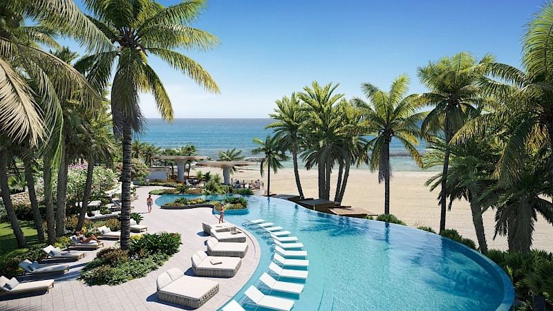 Lagoon pool and beach