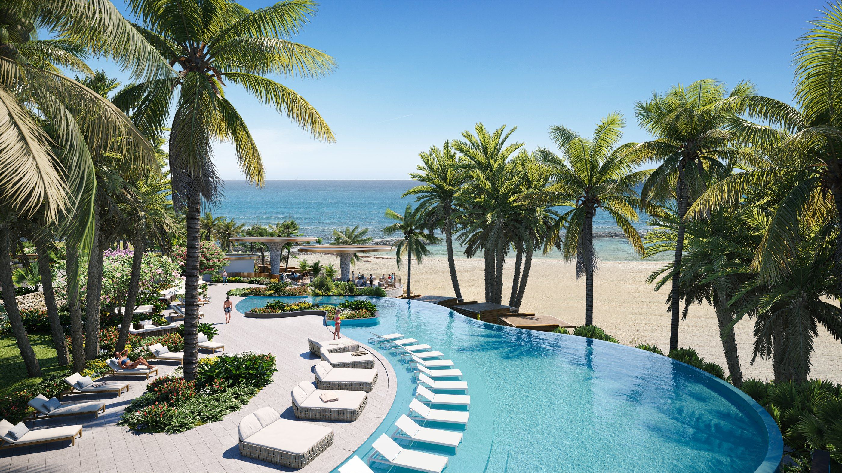 Lagoon pool and beach