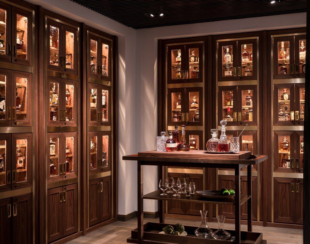 Bar display cabinetry