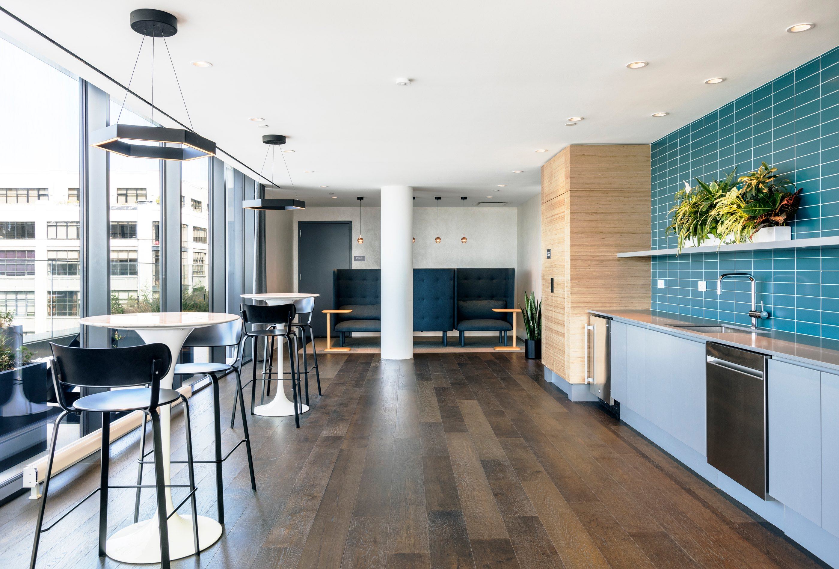 Residents' lounge and kitchen