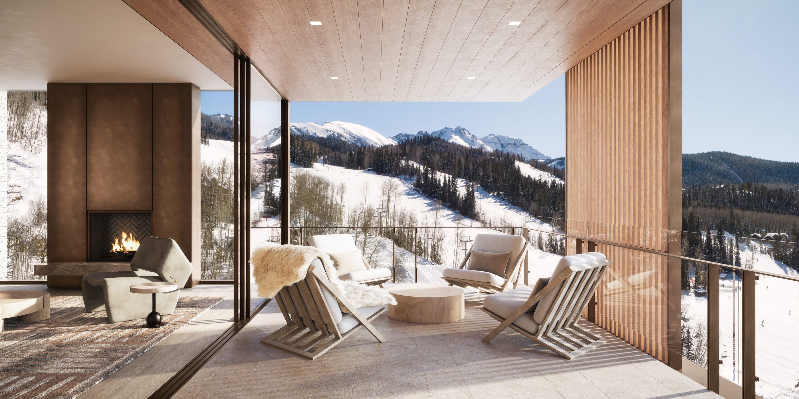 Terrace above the ski runs