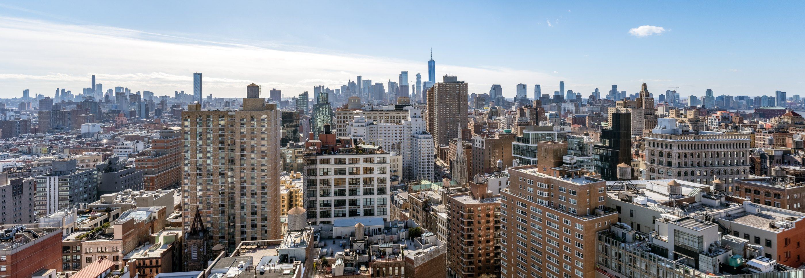 Panorama of Manhattan from the upper floors